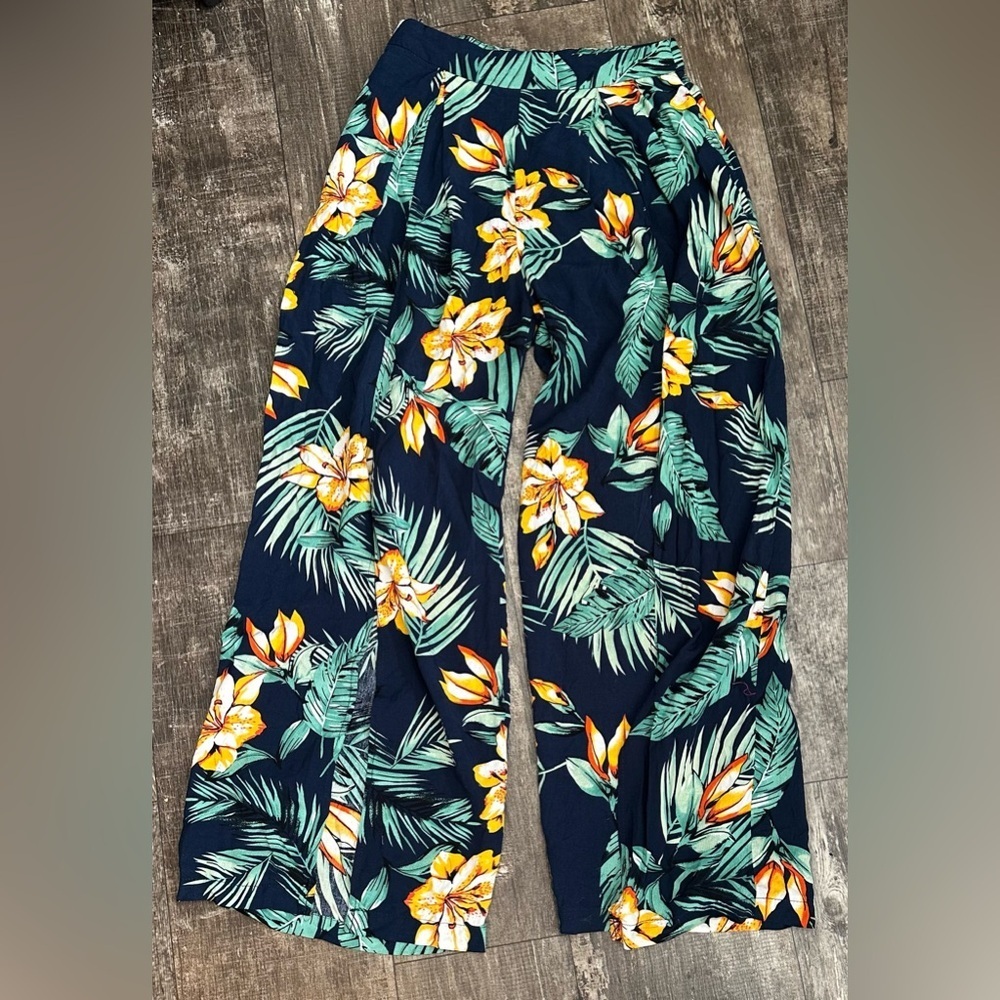 Tropical Print 2 Piece Pants Set